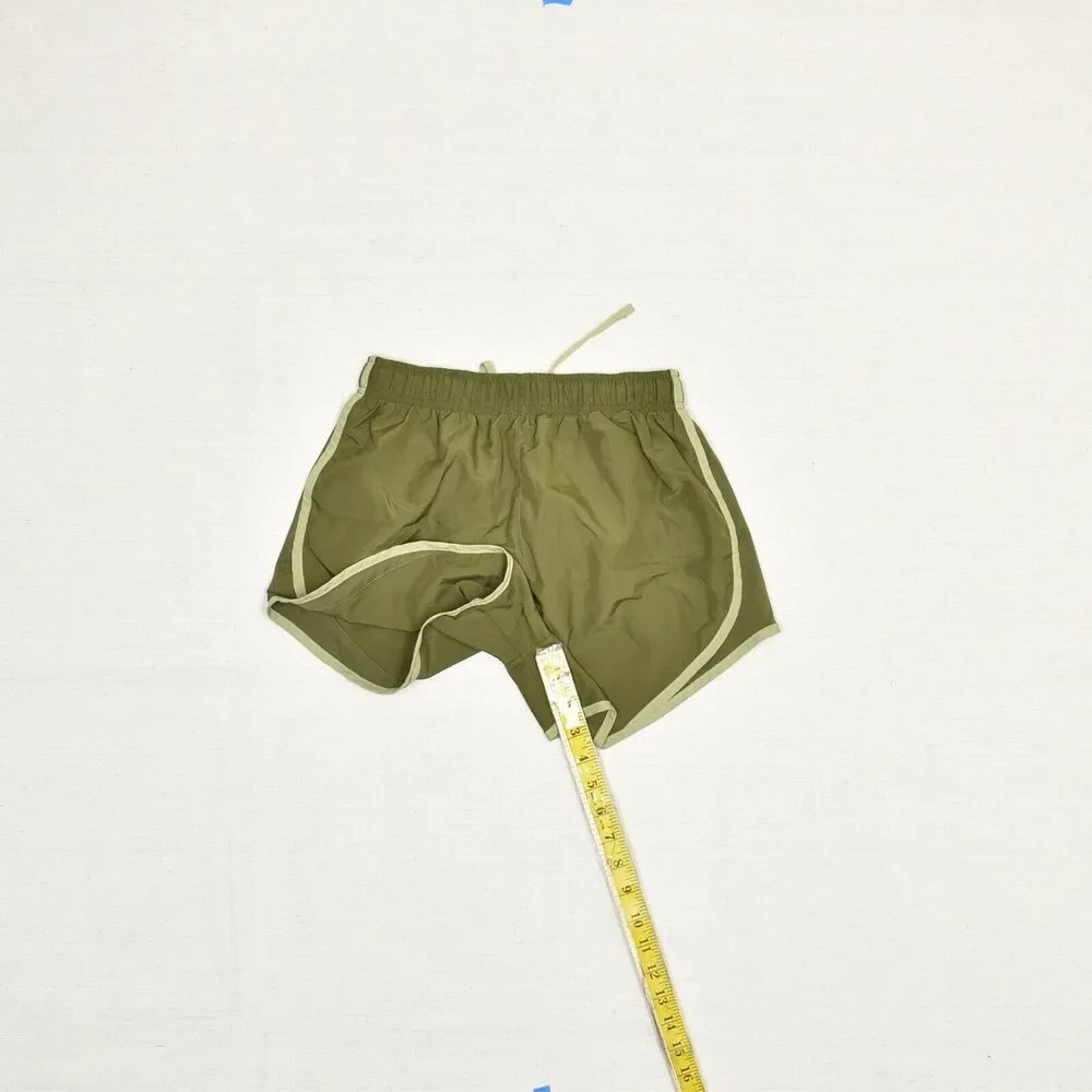 Nike Women Athletic Sweat Shorts Run Drawstring Polyester Green Size XS Dri fit - Picture 6 of 8